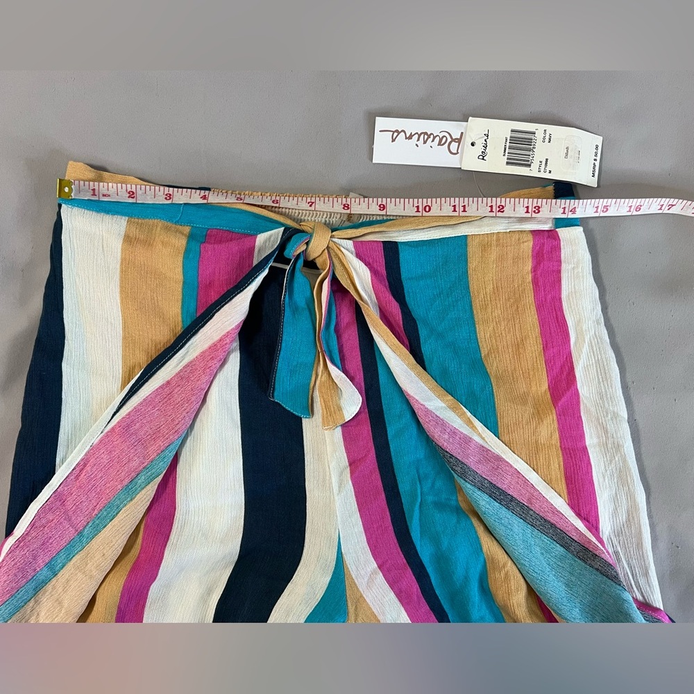 $50 Raisins Women’s Multicolor Striped Cover-Up Pants Swimsuit Size Medium NWT - Picture 2 of 11